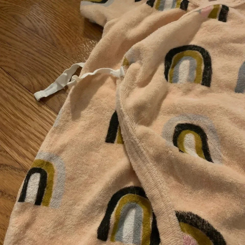 Spearmint Love Pink Rainbow Terrycloth Romper 3 Months - Picture 2 of 5